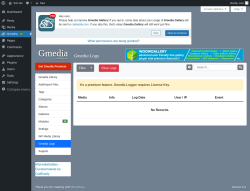Page screenshot: Gmedia → Gmedia Logs
