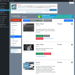 Page screenshot: Gmedia → Modules