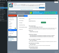 Page screenshot: Gmedia → Settings