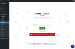 Page screenshot: Settings → Gratisfaction
