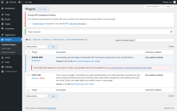 Page screenshot: Plugins ‹ Test site — WordPress