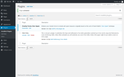 Page screenshot: Plugins &lsaquo; Test site &mdash; WordPress
