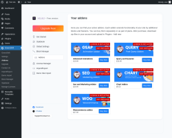 Page screenshot: GreenShift → Addons