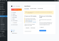 Page screenshot: GreenShift &rarr; Import/Export