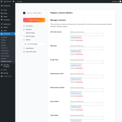 Page screenshot: GreenShift &rarr; Manage Licenses