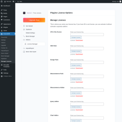 Page screenshot: GreenShift &rarr; Manage Licenses