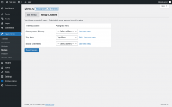 Page screenshot: Groovy menu &rarr; Menus &rarr; Manage Locations