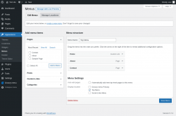 Page screenshot: Groovy menu &rarr; Menus