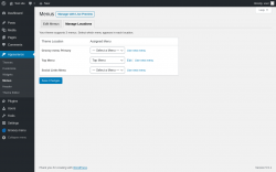 Page screenshot: Groovy menu &rarr; Menus &rarr; Manage Locations