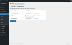 Page screenshot: Groovy menu &rarr; Menus &rarr; Manage Locations