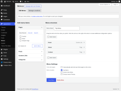 Page screenshot: Groovy menu &rarr; Menus