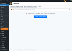 Page screenshot: Groundhogg → Reporting → Custom