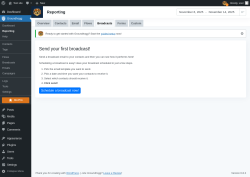 Page screenshot: Groundhogg → Reporting → Broadcasts