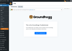 Page screenshot: Groundhogg → Help