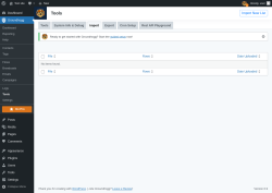 Page screenshot: Groundhogg &rarr; Tools &rarr; Import