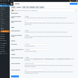 Page screenshot: Groundhogg &rarr; Settings &rarr; Compliance