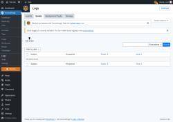 Page screenshot: Groundhogg &rarr; Logs &rarr; Emails