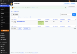 Page screenshot: Groundhogg &rarr; Contacts