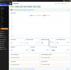 Page screenshot: Groundhogg &rarr; Reporting
