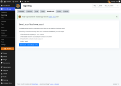 Page screenshot: Groundhogg &rarr; Reporting &rarr; Broadcasts
