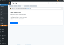 Page screenshot: Groundhogg &rarr; Reporting &rarr; Flows