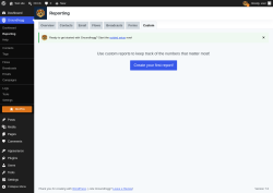 Page screenshot: Groundhogg &rarr; Reporting &rarr; Custom