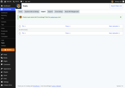 Page screenshot: Groundhogg &rarr; Tools &rarr; Import