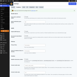 Page screenshot: Groundhogg &rarr; Settings &rarr; Compliance