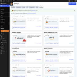 Page screenshot: Groundhogg &rarr; Settings &rarr; Licenses