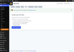 Page screenshot: Groundhogg &rarr; Reporting &rarr; Flows