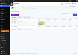 Page screenshot: Groundhogg &rarr; Contacts