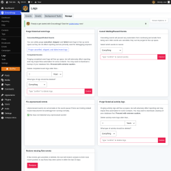 Page screenshot: Groundhogg &rarr; Logs &rarr; Manage