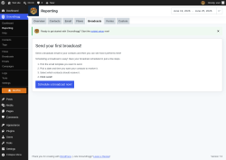 Page screenshot: Groundhogg &rarr; Reporting &rarr; Broadcasts