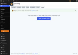 Page screenshot: Groundhogg &rarr; Reporting &rarr; Custom