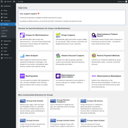 Page screenshot: Groups → Add-Ons