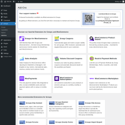 Page screenshot: Groups → Add-Ons