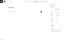 Page screenshot: Add Page ‹ Test site — WordPress