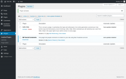 Page screenshot: Plugins &lsaquo; Test site &mdash; WordPress