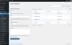 Page screenshot: GS Logos → Logo Categories