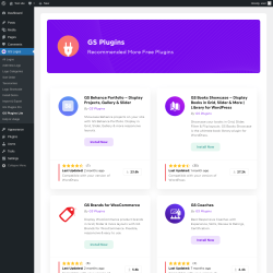 Page screenshot: GS Logos → GS Plugins Lite
