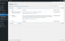 Page screenshot: Plugins ‹ Test site — WordPress