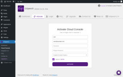 Page screenshot: GSpeech → Cloud Console
