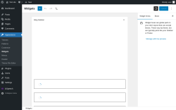 Page screenshot: Widgets ‹ Test site — WordPress