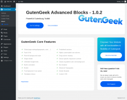 Page screenshot: About GutenGeek &lsaquo; Test site &mdash; WordPress