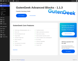 Page screenshot: About GutenGeek &lsaquo; Test site &mdash; WordPress