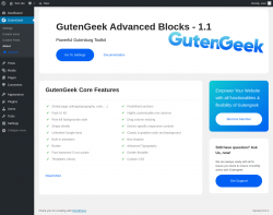 Page screenshot: About GutenGeek &lsaquo; Test site &mdash; WordPress