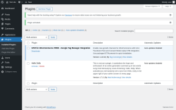 Page screenshot: Plugins ‹ Test site — WordPress