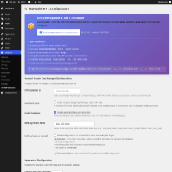 Page screenshot: Settings &rarr; GTM4Publishers