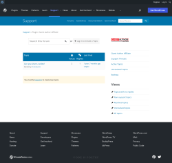 Page screenshot: Settings → Support Forum