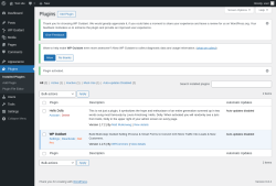 Page screenshot: Plugins ‹ Test site — WordPress